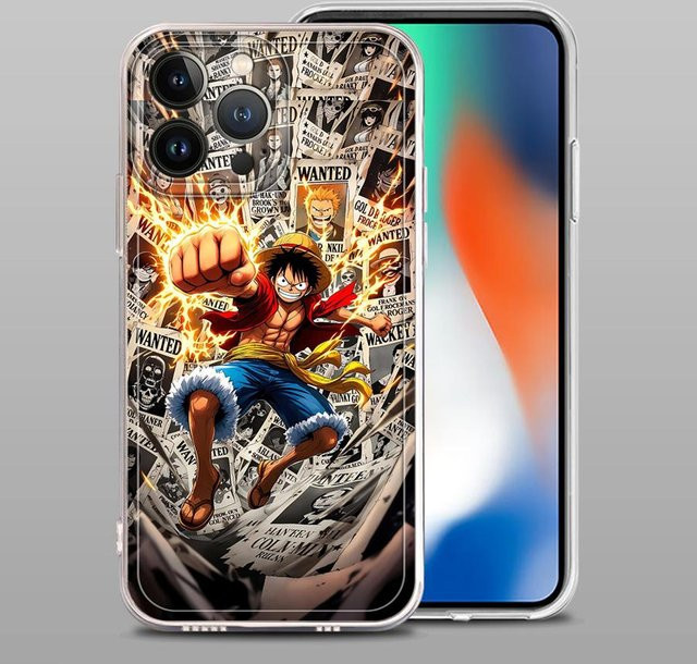 Weiche Handyhülle im One Piece Cartoon Design für iPhone Modelle, Mehrfarbig - Bild 1