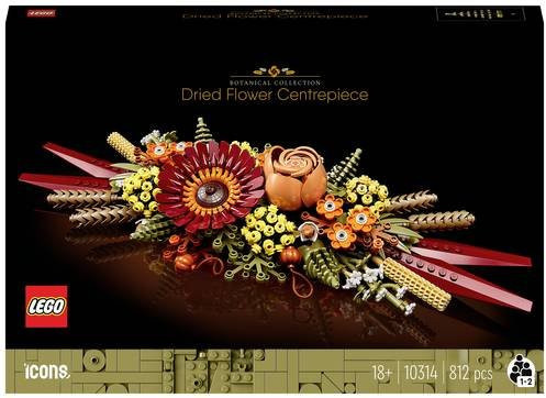 LEGO Icons 10314 Trockenblumengesteck buntes Blumenarrangement aus Kunststoff - Bild 1