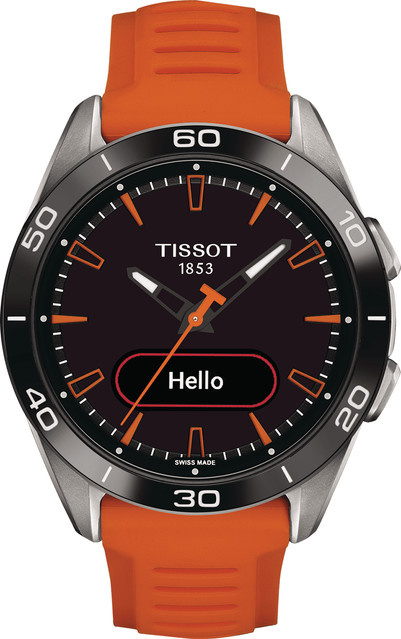 Tissot Smartwatch, Titan, Quarz, 44 mm, Schwarz, Silikon, Unisex - Bild 1