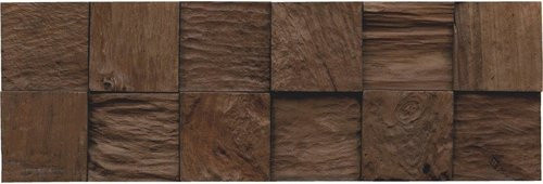 Wandverblender INDO Teak Classic Cube aus Holz in Braun, Stärke: 2 cm - Bild 1