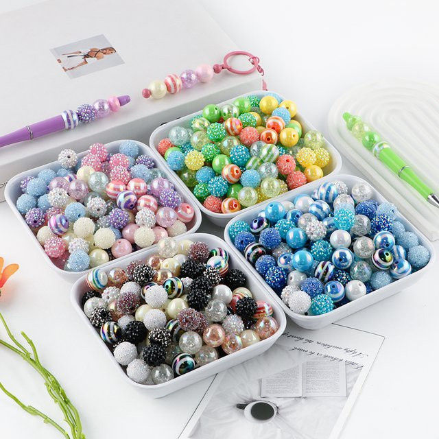 sunrony Perlen Set, Acryl, Bunt, DIY Schmuckzubehör - Bild 1