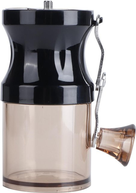 Manuelle Kaffeemühle CosyHome Mini Handkurbel Mahlmaschine für Kaffeebohnen in Schwarz und Transparent mit Keramikmahlwerk und Edelstahl aus Kunststoff - Bild 1