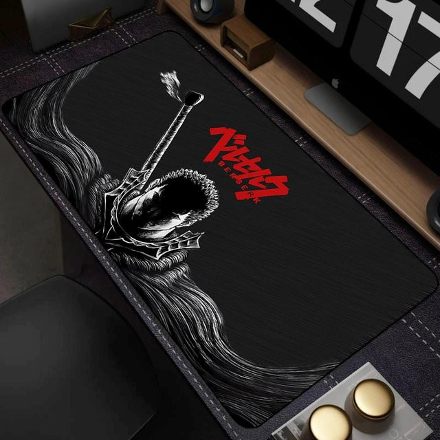 Berserk Guts Schwert Gaming Mauspade Schwarz B/B: 80 x 30 cm - Bild 1
