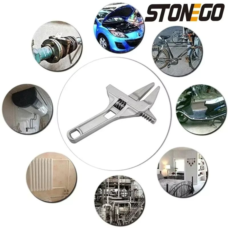 STONEGO Multifunktionaler verstellbarer Schraubenschlüssel aus Aluminiumlegierung mit großer Öffnung für Sanitärreparaturen - Bild 3