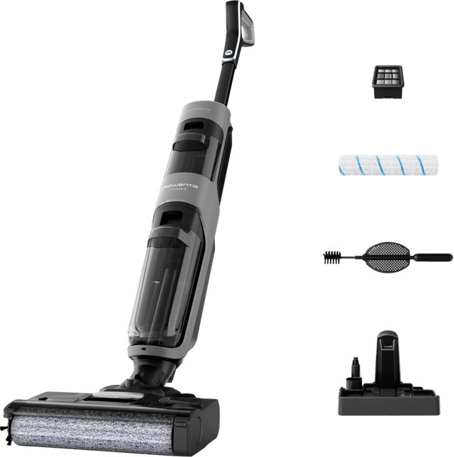 Rowenta X-CLEAN 4 GZ5036 2-in-1 Saugroboter in Grau mit Selbstreinigungsstation und Display - Bild 1