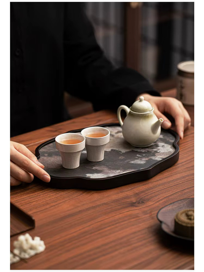 Japanisches Zen Tee-Tablett aus Schiefer für dein Kung Fu Tee-Set - Bild 5