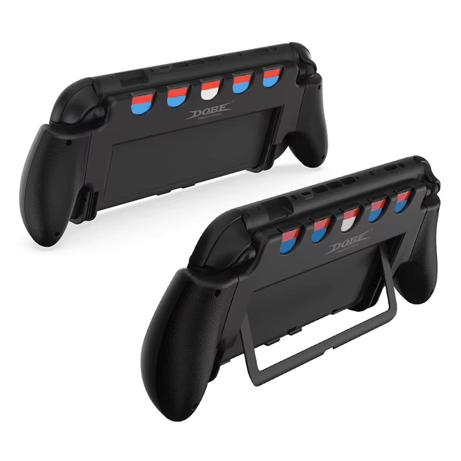 ALLOET Ergonomischer Griffhalter für Nintendo Switch 2 mit Ständer und 5 Spielkartenfächern in Schwarz - Bild 2