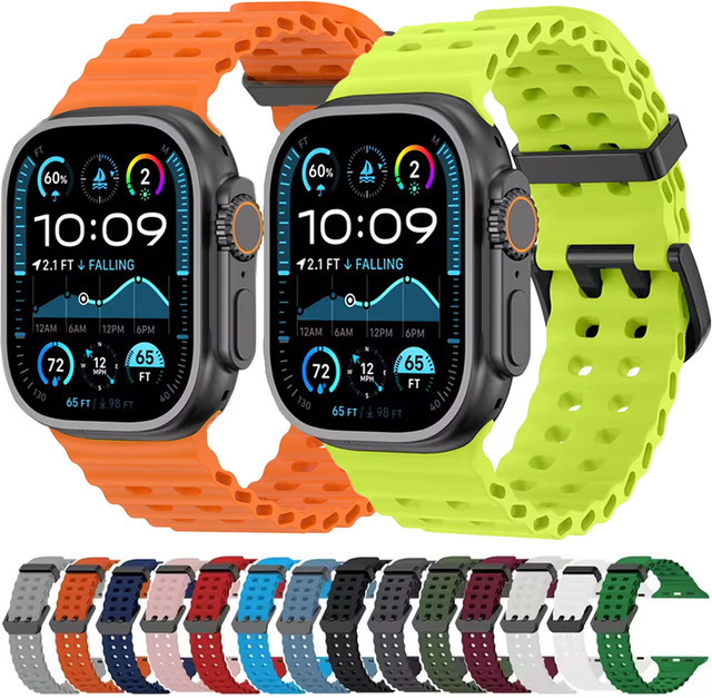 ZHANGU Uhrenarmband Ocean Strap, Silikon, Bunt, Unisex - Bild 1