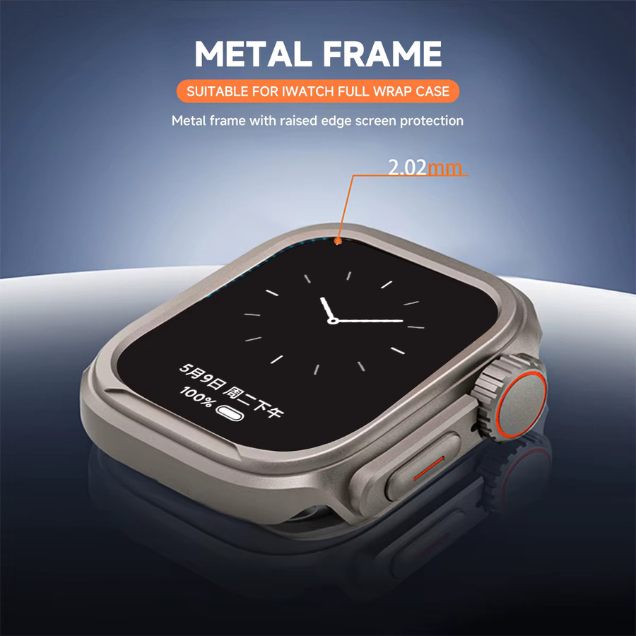 CAOWTAN Schutzgehäuse für Apple Watch, Legierung, PC-Abdeckung, Unisex - Bild 3