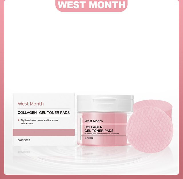 WEST MONTH Serum-Wattepads mit Kollagen und Hyaluronsäure, Gesicht - Bild 1