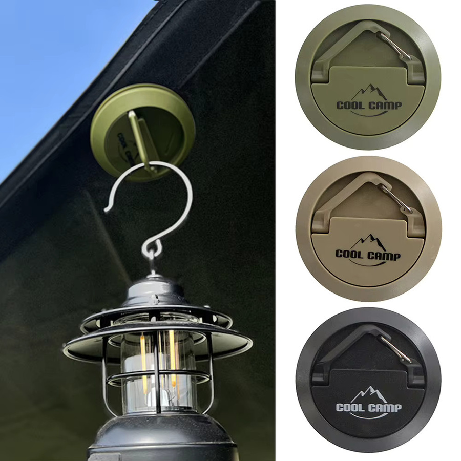 APWIKOGER Magnetischer Zelthaken in Schwarz, erweiterbarer Kleiderbügel mit robustem Erdmagnet für Outdoor-Camping-Überdachungen - Bild 2