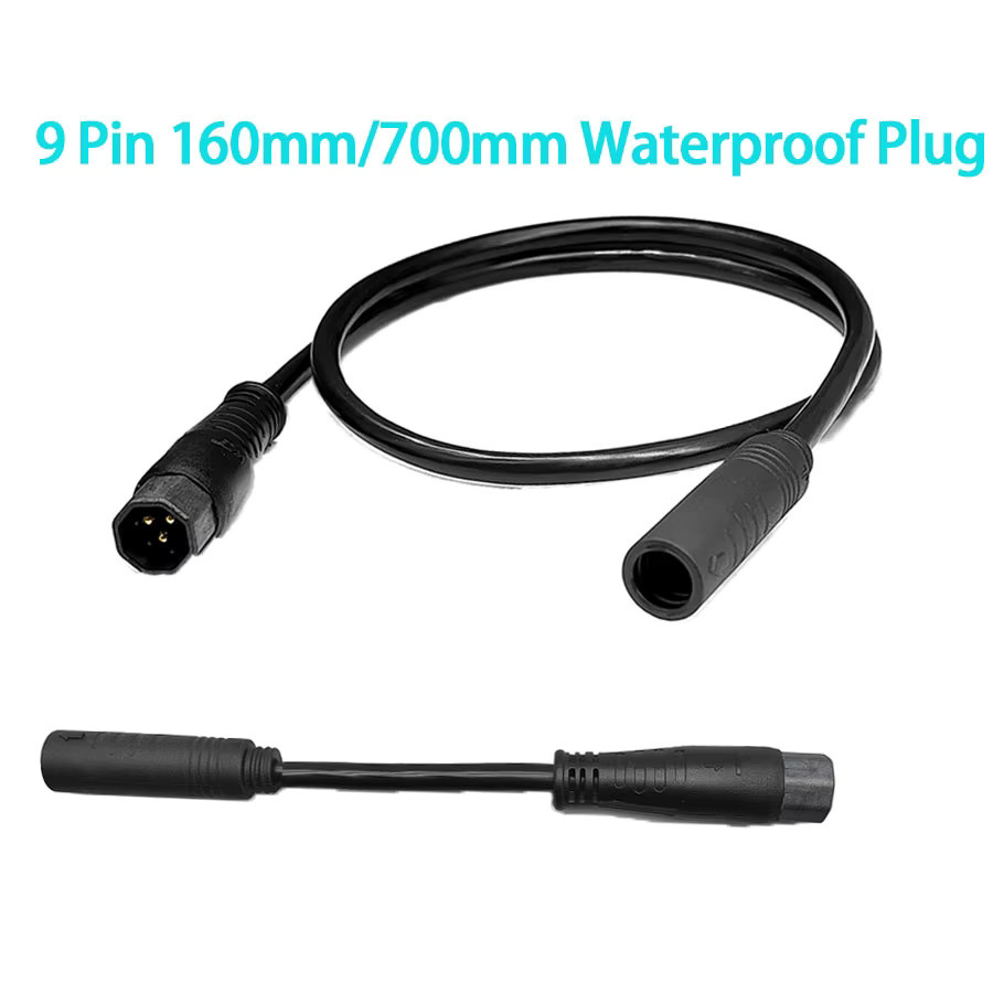 Wasserdichtes Motoraanschluss-Controller-Konvertierungskabel als 9-polige Verlängerung für Elektrofahrräder in Schwarz, Länge: 70 cm - Bild 7