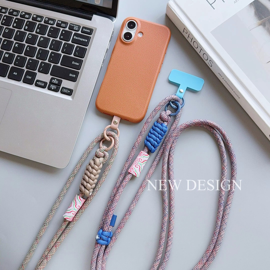 ZHANZHI Universal Handy Lanyard Geflochtenes Diagonal Seil als Schultergurt und Halsband in Silber und Grau - Bild 1