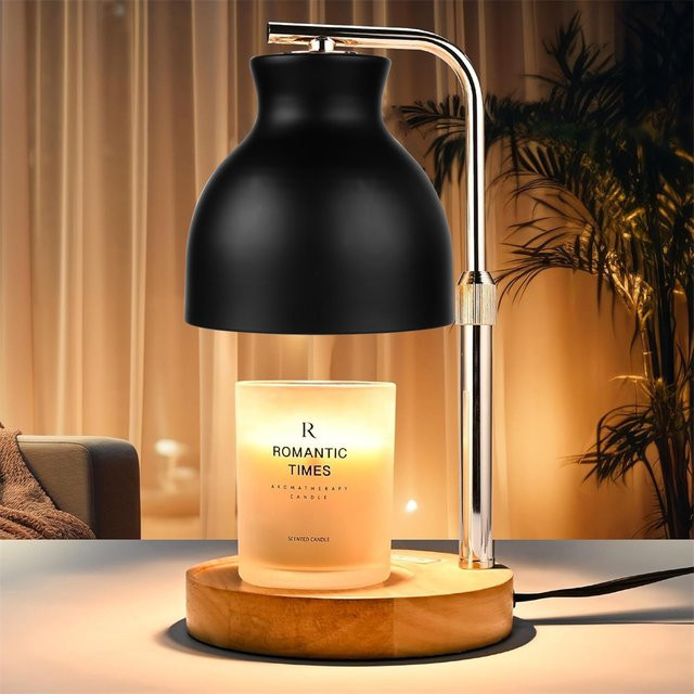 RUNTOIN Elektrische Kerzenwärmer-Lampe mit Timer, höhenverstellbare und dimmbare Tischleuchte für moderne Wohnraumdekoration - Bild 1