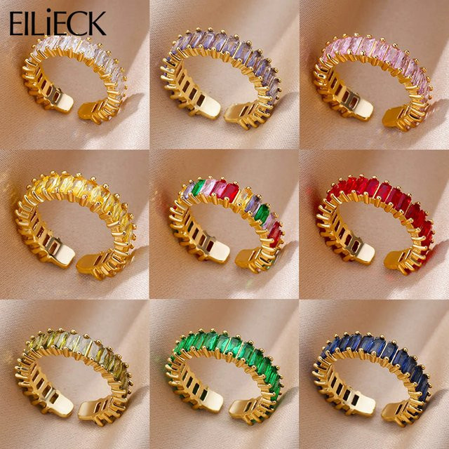 EILIECK Ring, Edelstahl, Zirkonia, Damen - Bild 1
