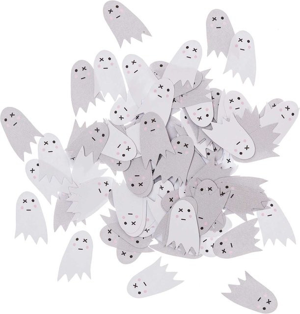 Rico Design Halloween Konfetti Gespenst aus ungestrichenem Papier in Weiß, 40g - Bild 1