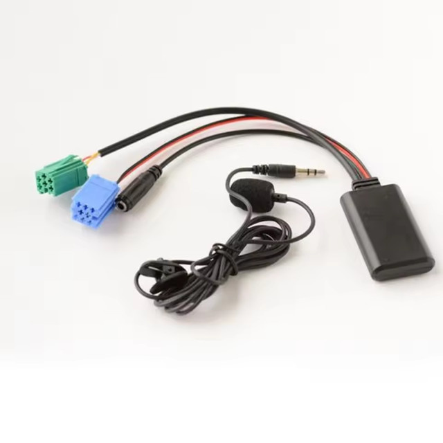 Shunmaii Bluetooth-Modul mit AUX-Kabeladapter und Freisprecheinrichtung für Renault Update List Radio, Schwarz - Bild 1