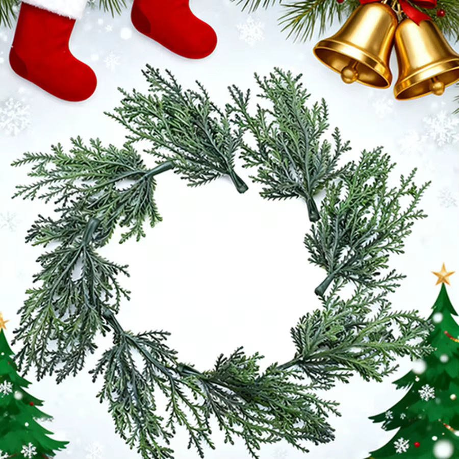 ZQCY Künstliche Pflanzen Grün für Weihnachtsbaum, Kranz und Hochzeits-DIY Dekoration aus Kunststoff - Bild 2