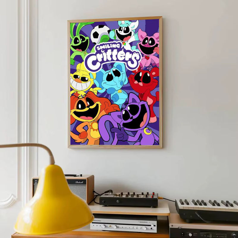 Critters CATNAP DOGDAY Klassisches Vintage-Poster in Weiß und Mehrfarbig, Ästhetische Kawaii Wanddekoration aus Papier für dein Kinderzimmer - Bild 4