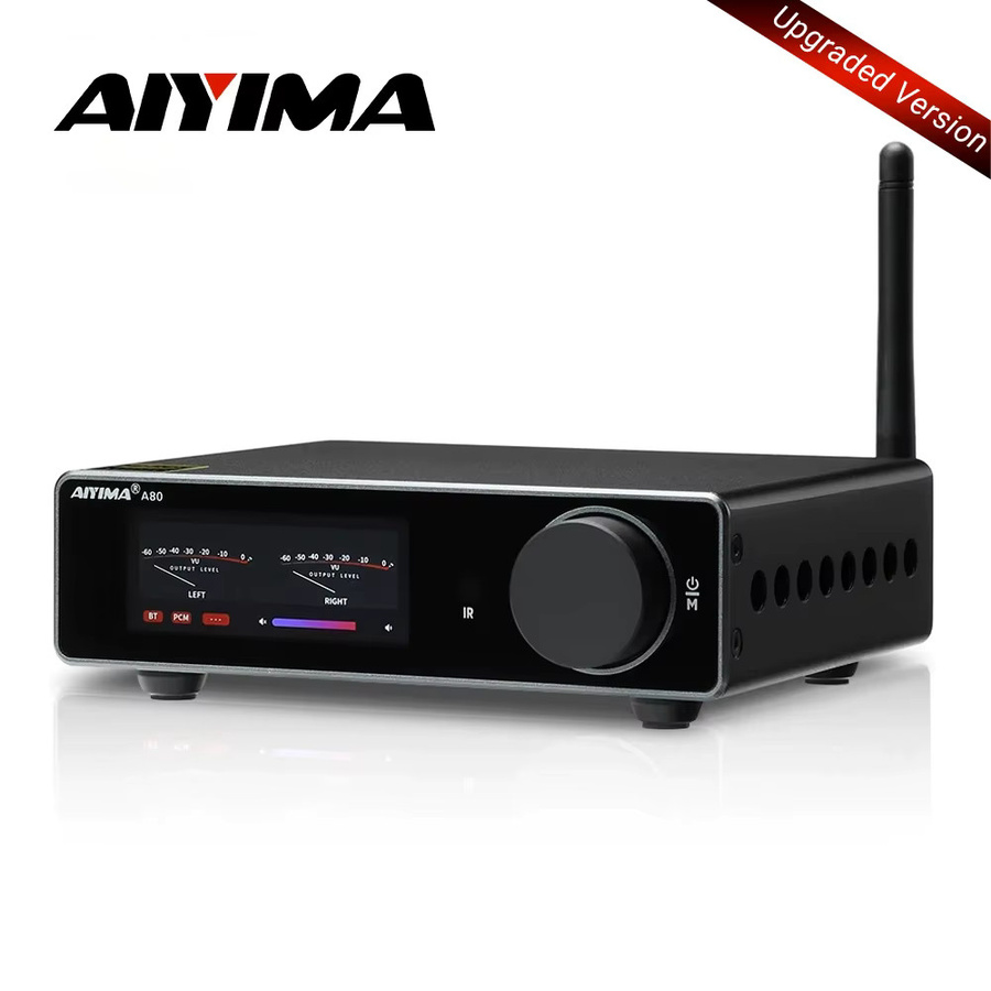 AIYIMA A80 Bluetooth DAC Stereo-Leistungsverstärker mit TPA3255 PFFB, Klasse D HiRes Digital-Verstärker, Schwarz - Bild 6