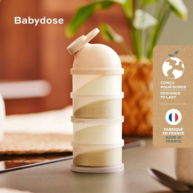 Babymoov Milchpulver-Portionierer in Transparent und Beige, luftdicht und stapelbar - Bild 1