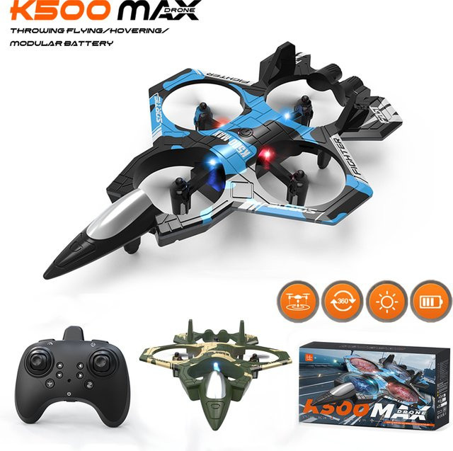 JIKEFUN K500 MAX RC Flugzeug Kampfjet, ferngesteuerter Stunt-Gleiter, mit LED-Beleuchtung - Bild 1