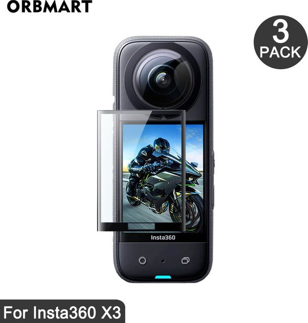 ORBMART 3D-gebogene Displayschutzfolie für Insta360 X3, transparent - Bild 1
