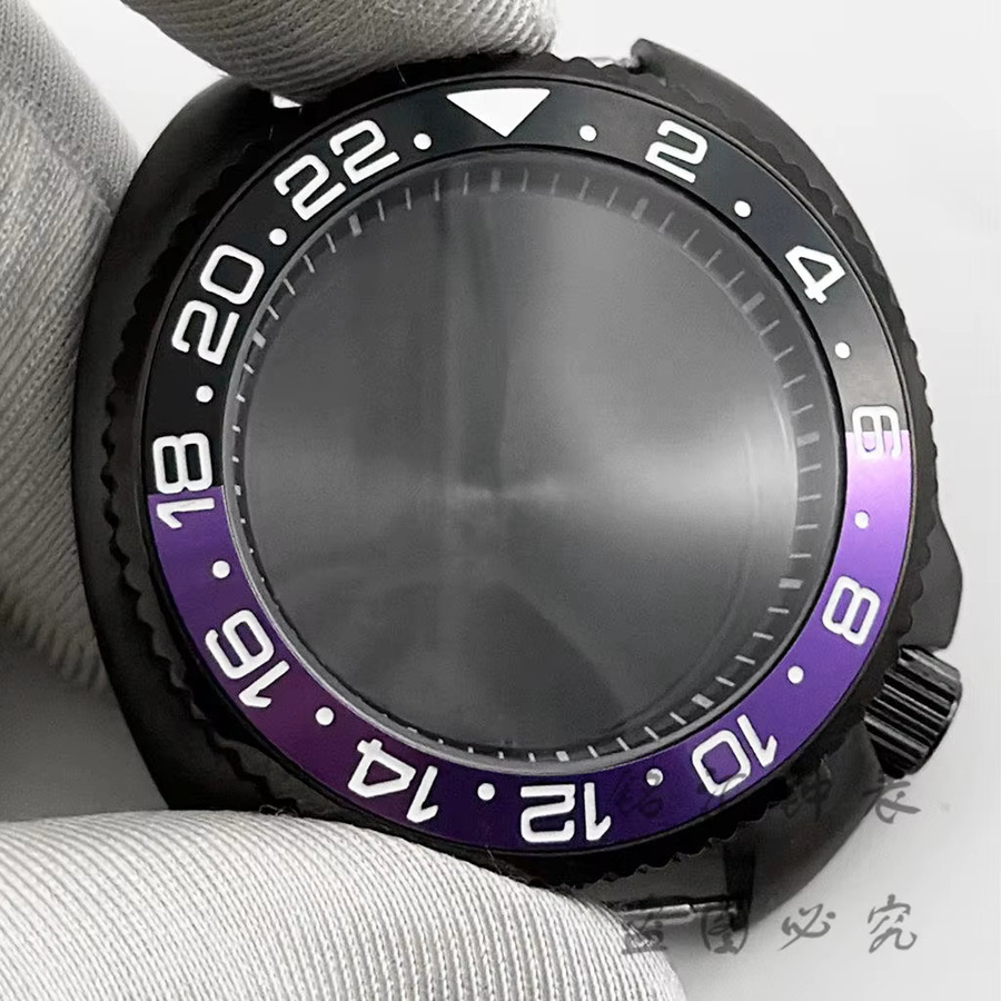 LIYAN Uhrengehäuse Edelstahl, Schwarz, 44 mm - Bild 1