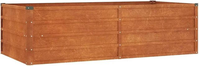 vidaXL Hochbeet aus Cortenstahl in Braun und Grau, B/T/H: 160 x 80 x 45 cm - Bild 1