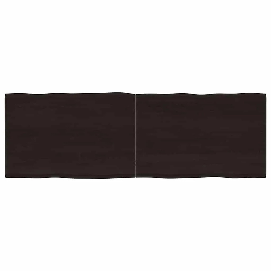 vidaXL Tischplatte aus Massivholz in Eiche Optik mit Baumkante, braun, B/T: 180 x 60 cm - Bild 2