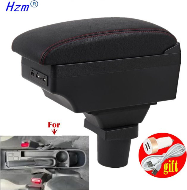 HuangZM Armlehnenbox mit USB-C Ladefunktion für Toyota Yaris 3 und Toyota Hybrid Yaris Vitz, Schwarz - Bild 1