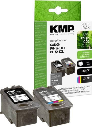 KMP Druckerpatronen Kombi-Pack kompatibel mit Canon PG-560 XL und CL-561 XL, Schwarz, Cyan, Magenta und Gelb - Bild 1