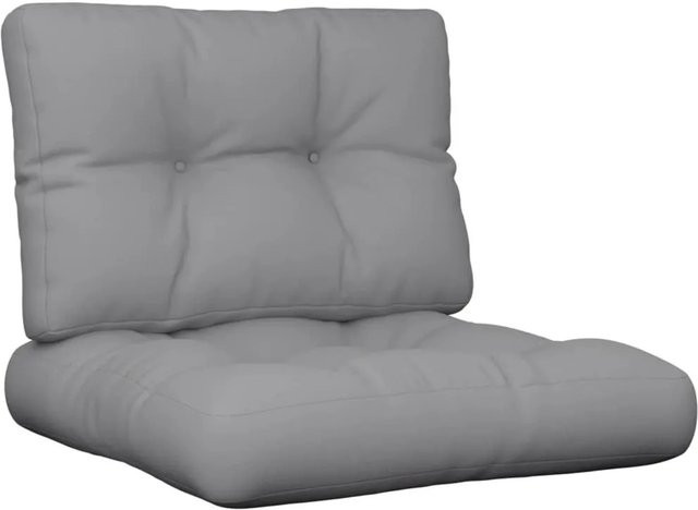vidaXL Palettenkissen 2-teiliges Set Grau aus wasserabweisendem Polyester - Bild 1