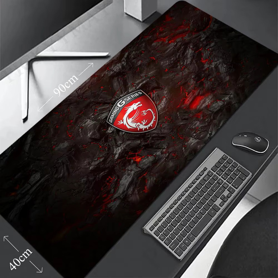 MSI Gaming-Mauspad XXL Schreibtischunterlage Schwarz B/T: 90 x 40 cm - Bild 2