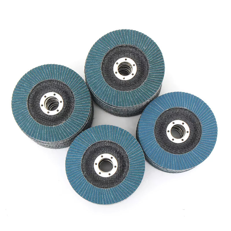KingHui 10er Set Fächerschleifscheiben für Winkelschleifer, Durchmesser: 125 mm, Körnung: 40/60/80/120, Farbe: Blau, geeignet für Metall, Kunststoff und Holz - Bild 5