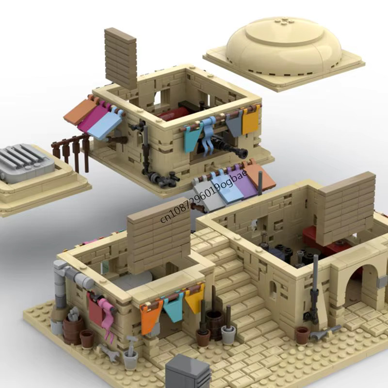 Famous Star Battle Movie Moc Tatooined Desert House Model, 1203 Teile - Bild 2