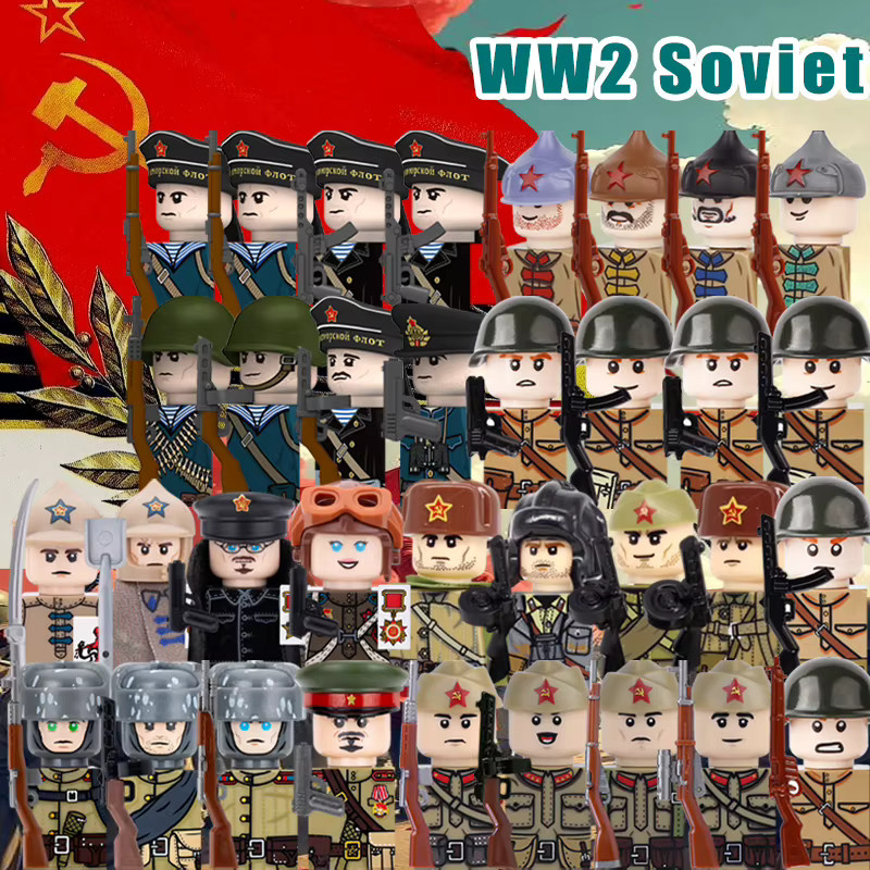 BRICKPANDA Militär Sowjetische Soldat Figuren Bausteine, Jungen - Bild 2