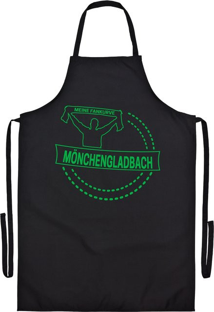 Grillschürze von multifanshop mit Aufdruck Meine Fankurve in Grün - Bild 1