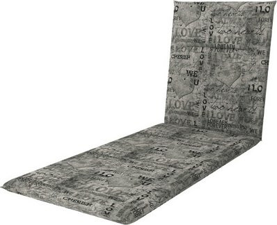 DOPPLER Auflage Spot in Grau mit Schriftzug, B/L: 60 x 195 cm - Bild 1