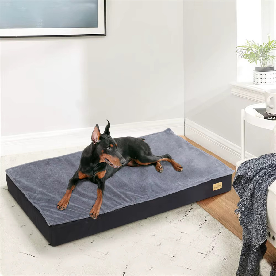 Orthopädisches Hundebett von BORWART mit wasserdichter Matratze und abnehmbarem, waschbarem Bezug für drinnen und draußen - Bild 3