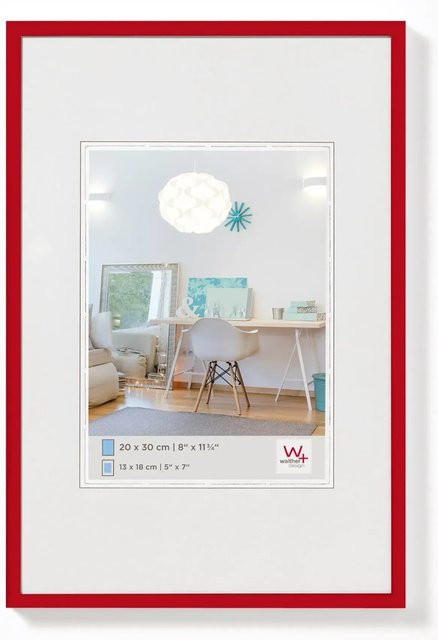 Walther Design New Lifestyle Kunststoff Bilderrahmen Rot B: 28 cm, H: 35 cm - Bild 1