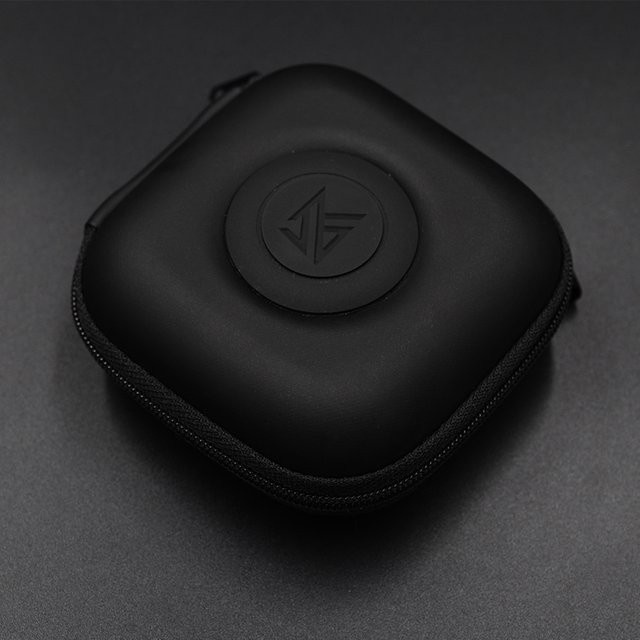 KZ Kopfhörer Tasche aus PU-Leder mit Reißverschluss in Schwarz für Zubehör und Ohrhörer - Bild 1