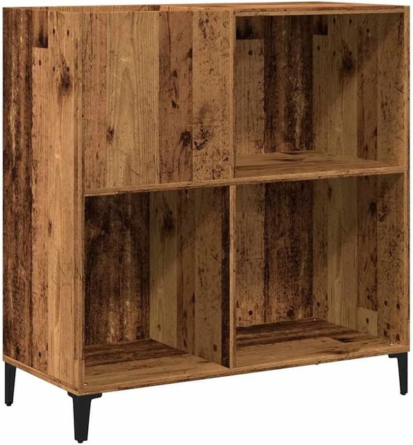 vidaXL Plattenschrank in Altholz-Optik Braun aus Holzwerkstoff und Metall B/T/H: 84,5 x 38,0 x 89,0 cm - Bild 1