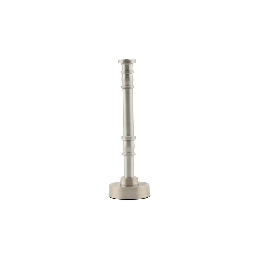 House Doctor Kerzenständer Jersey in Silber oxidiert aus Aluminium mit schlanker Form, Höhe: 20 cm - Bild 1