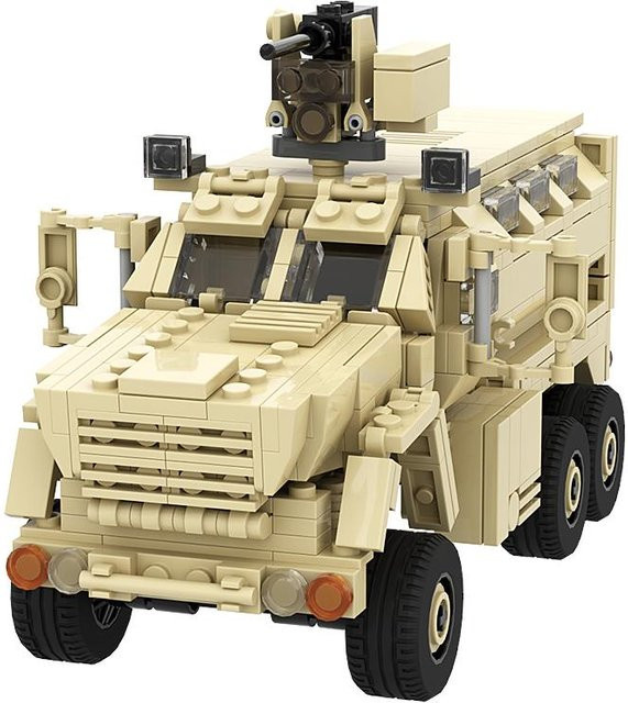 Gobricks MOC MRAP Militärfahrzeug Auto, Bausteine, ab 14 Jahren - Bild 1