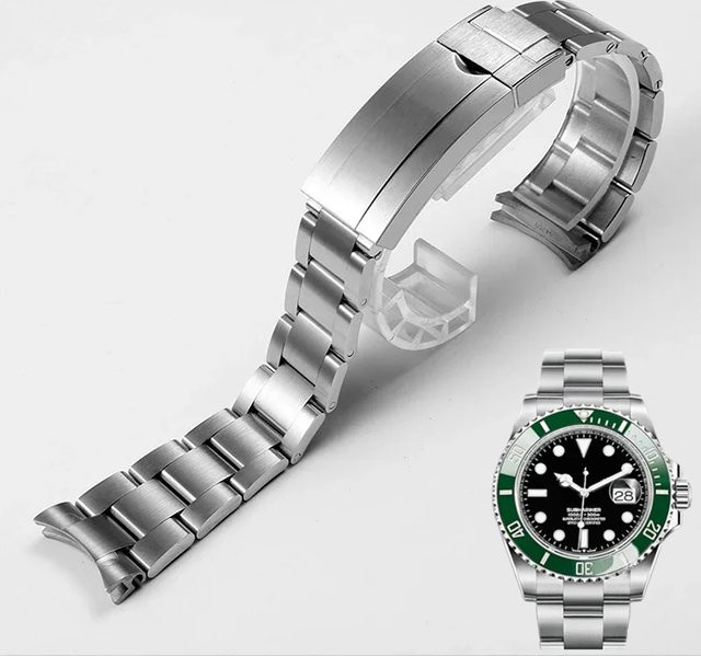 Uhrenarmband Edelstahl, Silber, 20 mm, 21 mm, Unisex - Bild 1