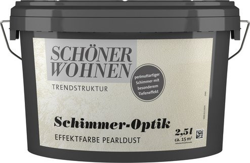Schöner Wohnen Effektfarbe Trendstruktur in Schimmer-Optik, Farbe: Weiss, 2,5 l - Bild 1