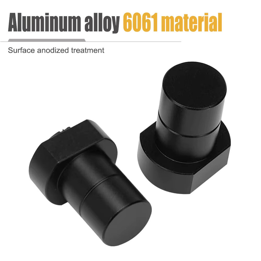 QDS Werkbank-Zapfenstopper aus Aluminiumlegierung für Holzbearbeitungstisch mit rutschfester Dichtung, passend für 19/20 mm Loch, Farben: Rot und Schwarz - Bild 3