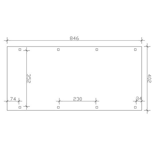 SKANHOLZ Carport Emsland aus Fichte in Eiche Hell mit Stahl-Flachdach und Regenrinne, B: 402 cm, T: 846 cm - Bild 3