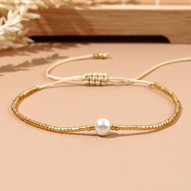 Go2Boho Armband, Perle, Gold, Unisex - Bild 1
